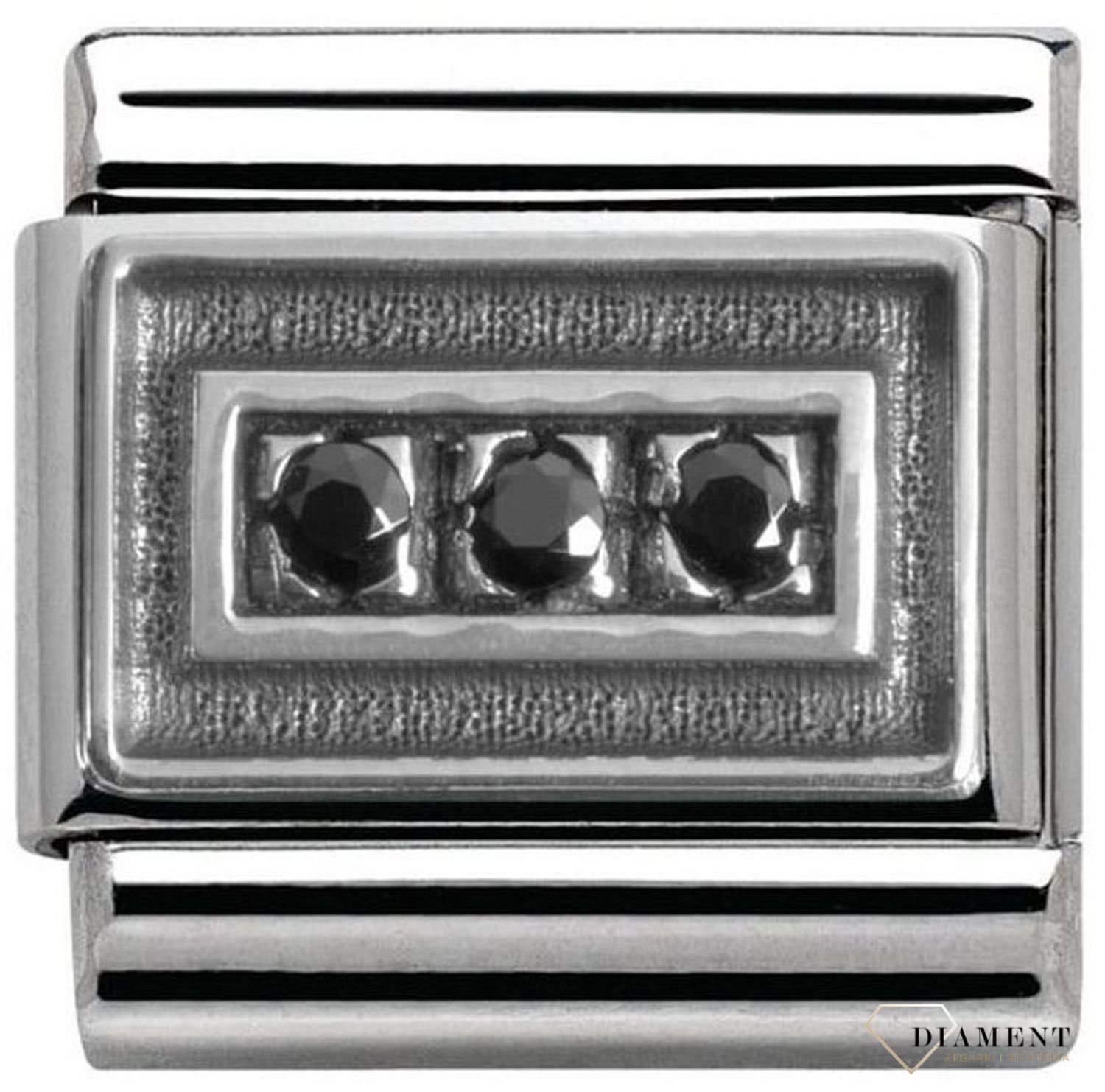 Nomination Link 925 zawieszka srebro 'Czarne cyrkonie' 330314 04 biżuteria nomination nomination zawieszki nomination baza.jpg